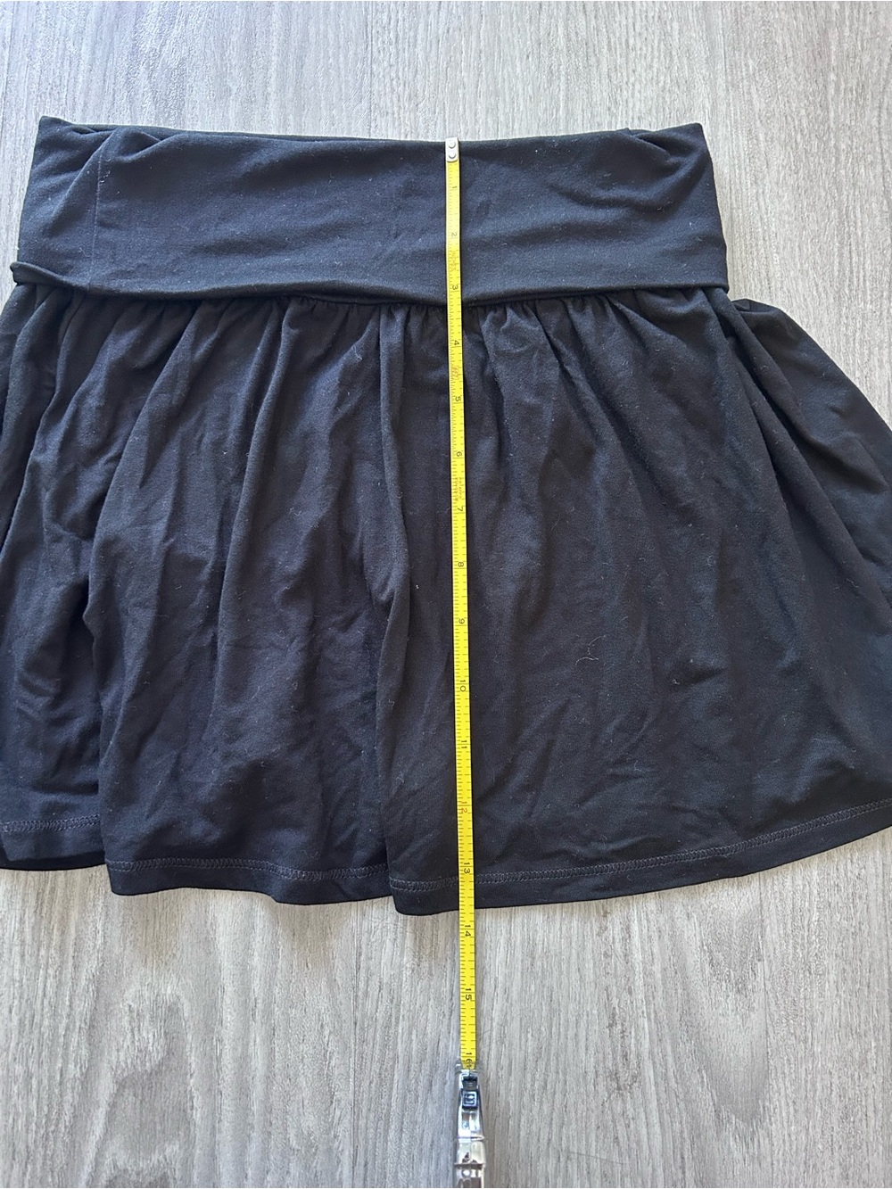Brandy Melville Black Circle Skirt with Fold-Over Waistband - Picture 6 of 6